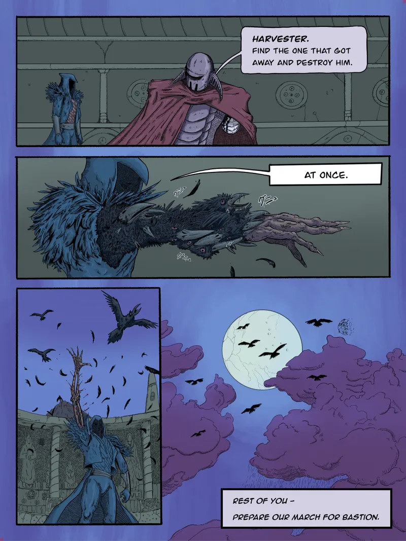 A page from the Blightbringer graphic novel