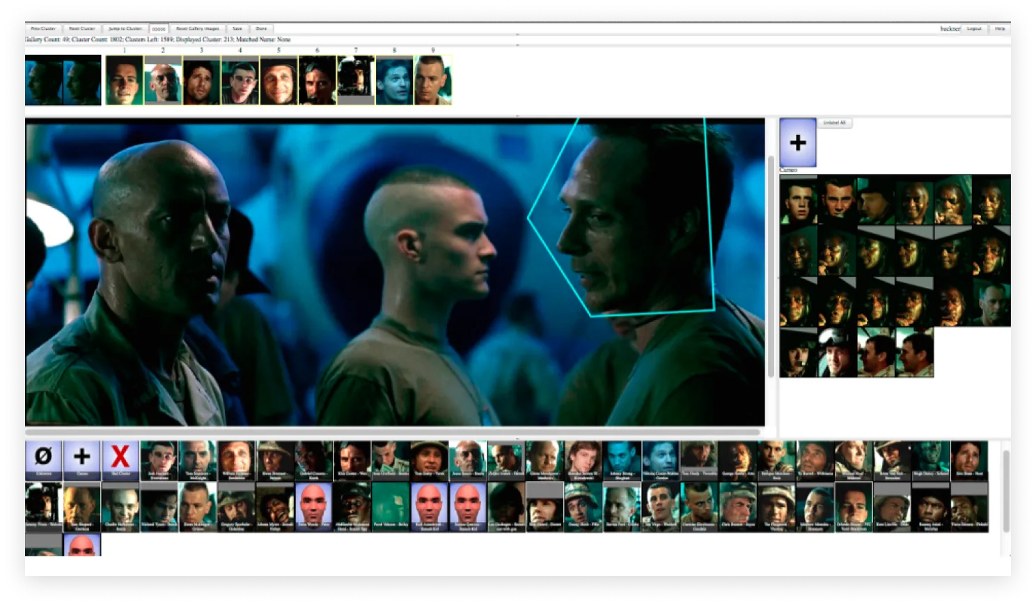 Screenshot of the Google movie analyzer tool UI