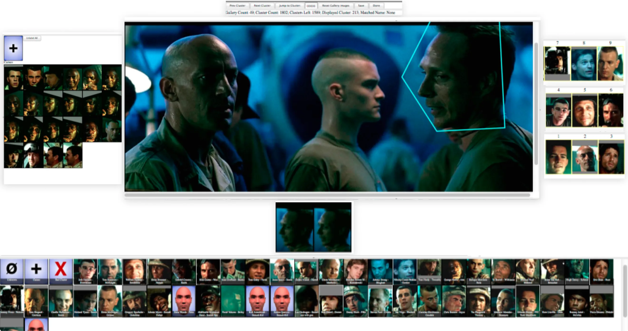 Screenshot of the Google movie analyzer tool UI